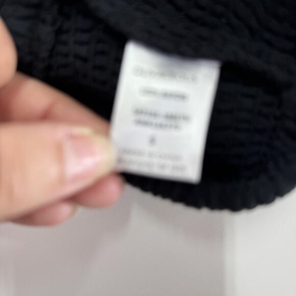 Olivaceous Bandeau Top Womens Small Black Smocked Strapless Halter Tie Neck NEW - Picture 5 of 7
